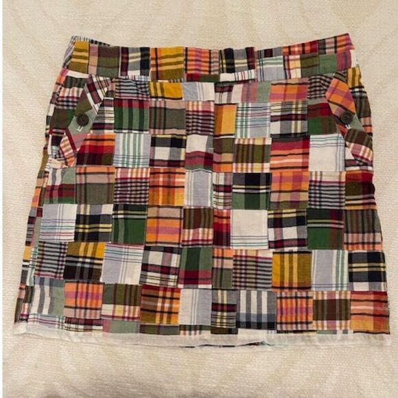 J. Crew Dresses & Skirts - J.Crew Patchwork Madras Skirt, Size 6